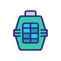 cage animal carrier box icon vector outline illustration