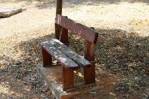 Bench for rest in the city park. photo