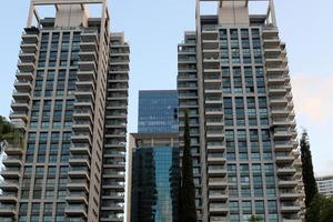 May 12, 2020 . Skyscrapers in the city of Tel Aviv in Israel. photo