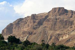 The Judean Desert in the Middle East, located on the territory of Israel and the West Bank of the Jordan River. photo