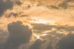 Beautiful stormy sunset sky. Cloudy abstract background. photo