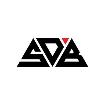 SDB triangle letter logo design with triangle shape. SDB triangle logo design monogram. SDB triangle vector logo template with red color. SDB triangular logo Simple, Elegant, and Luxurious Logo. SDB