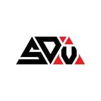 diseño de logotipo de letra triangular sdv con forma de triángulo. monograma de diseño del logotipo del triángulo sdv. plantilla de logotipo de vector de triángulo sdv con color rojo. logotipo triangular sdv logotipo simple, elegante y lujoso. sdv