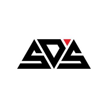 SDS triangle letter logo design with triangle shape. SDS triangle logo design monogram. SDS triangle vector logo template with red color. SDS triangular logo Simple, Elegant, and Luxurious Logo. SDS