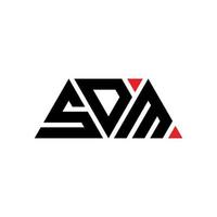 SDM triangle letter logo design with triangle shape. SDM triangle logo design monogram. SDM triangle vector logo template with red color. SDM triangular logo Simple, Elegant, and Luxurious Logo. SDM