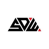 SDW triangle letter logo design with triangle shape. SDW triangle logo design monogram. SDW triangle vector logo template with red color. SDW triangular logo Simple, Elegant, and Luxurious Logo. SDW