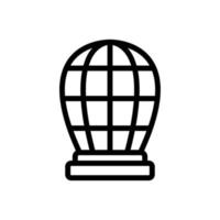 jaula caja barbary paloma icono vector contorno ilustración