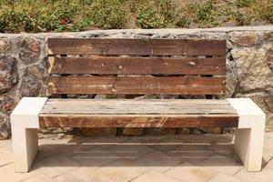 Bench for rest in the city park. photo