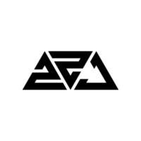 Diseño de logotipo de letra triangular zzj con forma de triángulo. monograma de diseño del logotipo del triángulo zzj. plantilla de logotipo de vector de triángulo zzj con color rojo. logotipo triangular zzj logotipo simple, elegante y lujoso. zzj