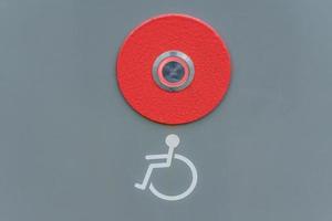 elevator call button for disabled people photo