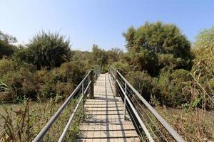 Trail for hikers in a city park in northern Israel photo