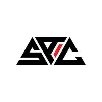 SAC triangle letter logo design with triangle shape. SAC triangle logo design monogram. SAC triangle vector logo template with red color. SAC triangular logo Simple, Elegant, and Luxurious Logo. SAC