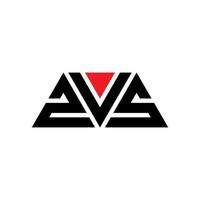 Diseño de logotipo de letra triangular zvs con forma de triángulo. monograma de diseño del logotipo del triángulo zvs. plantilla de logotipo de vector de triángulo zvs con color rojo. logotipo triangular zvs logotipo simple, elegante y lujoso. zvs