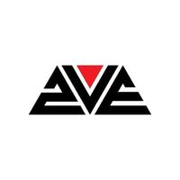 diseño de logotipo de letra triangular zve con forma de triángulo. monograma de diseño del logotipo del triángulo zve. plantilla de logotipo de vector de triángulo zve con color rojo. logotipo triangular zve logotipo simple, elegante y lujoso. zve