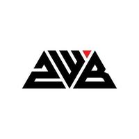 Diseño de logotipo de letra triangular zwb con forma de triángulo. monograma de diseño del logotipo del triángulo zwb. plantilla de logotipo de vector de triángulo zwb con color rojo. logotipo triangular zwb logotipo simple, elegante y lujoso. zwb