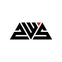 Diseño de logotipo de letra triangular zws con forma de triángulo. monograma de diseño del logotipo del triángulo zws. plantilla de logotipo de vector de triángulo zws con color rojo. logo triangular zws logo simple, elegante y lujoso. zws