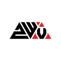 diseño de logotipo de letra triangular zwv con forma de triángulo. monograma de diseño del logotipo del triángulo zwv. plantilla de logotipo de vector de triángulo zwv con color rojo. logotipo triangular zwv logotipo simple, elegante y lujoso. zwv