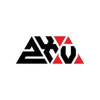 Diseño de logotipo de letra triangular zxv con forma de triángulo. monograma de diseño del logotipo del triángulo zxv. plantilla de logotipo de vector de triángulo zxv con color rojo. logotipo triangular zxv logotipo simple, elegante y lujoso. zxv