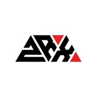 ZRX triangle letter logo design with triangle shape. ZRX triangle logo design monogram. ZRX triangle vector logo template with red color. ZRX triangular logo Simple, Elegant, and Luxurious Logo. ZRX