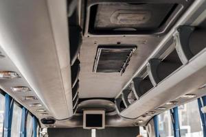 roof of the touristic bus, inside the bus photo