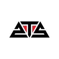 ZTS triangle letter logo design with triangle shape. ZTS triangle logo design monogram. ZTS triangle vector logo template with red color. ZTS triangular logo Simple, Elegant, and Luxurious Logo. ZTS
