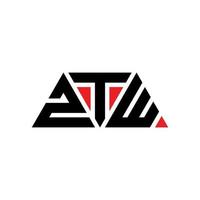 diseño de logotipo de letra triangular ztw con forma de triángulo. monograma de diseño de logotipo de triángulo ztw. plantilla de logotipo de vector de triángulo ztw con color rojo. logotipo triangular ztw logotipo simple, elegante y lujoso. ztw