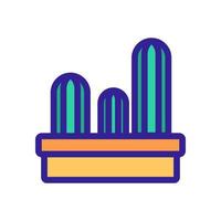 vector de icono de cactus. ilustración de símbolo de contorno aislado