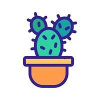 Cactus icon vector. Isolated contour symbol illustration vector