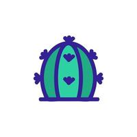 Cactus icon vector. Isolated contour symbol illustration vector