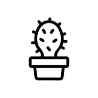 Cactus icon vector. Isolated contour symbol illustration vector