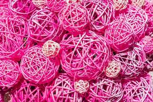 pink rattan ball background texture photo