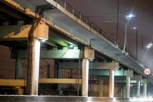 car trestle at night photo