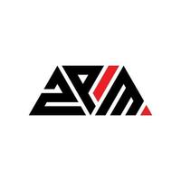 Diseño de logotipo de letra triangular zpm con forma de triángulo. monograma de diseño de logotipo de triángulo zpm. plantilla de logotipo de vector de triángulo zpm con color rojo. logotipo triangular zpm logotipo simple, elegante y lujoso. zpm