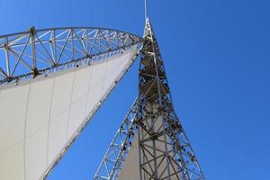 June 17, 2022 . A high sail is installed on the embankment in the city of Nahariya in northern Israel. photo