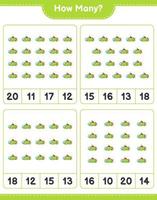 Counting game, how many Submarine. Educational children game, printable worksheet, vector illustration