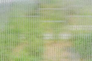 close up of condensation on transparent plastic surface photo