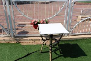 Fencing in a city park on the Mediterranean coast photo