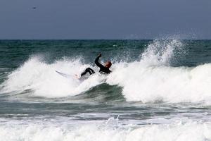 Coast of the Mediterranean Sea in northern Israel. photo