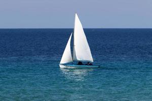 Coast of the Mediterranean Sea in the north of the State of Israel. photo