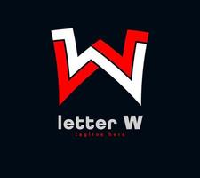 Letter W logo design. Unique special series. Creative minimal design template vector illustration