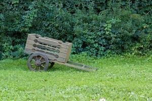 vintage wooden cart photo