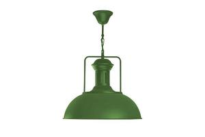 Green hanging lamp isolated. photo