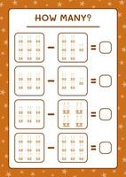 How many christmas candle, game for children. Vector illustration, printable worksheet