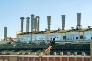 central eléctrica industrial en moscú, rusia foto