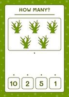 How many Dead Tree, game for children. Vector illustration, printable worksheet