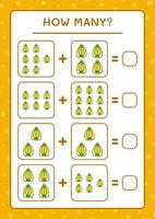 How many christmas lantern, game for children. Vector illustration, printable worksheet