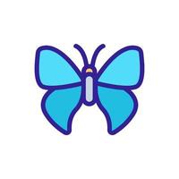 Butterfly icon vector. Isolated contour symbol illustration vector