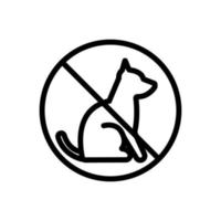 it is impossible with animals icon vector outline illustration