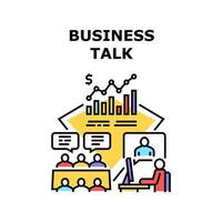 Business Talk Vector Concept Color Illustration
