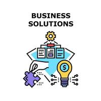 Business Solutions And Idea Vector Concept Color
